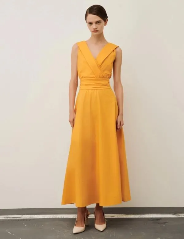 Marella Dresses Women Fitandflare Dress Orange