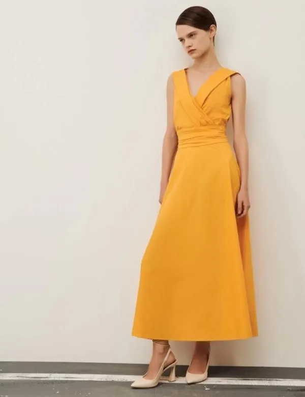 Marella Dresses Women Fitandflare Dress Orange