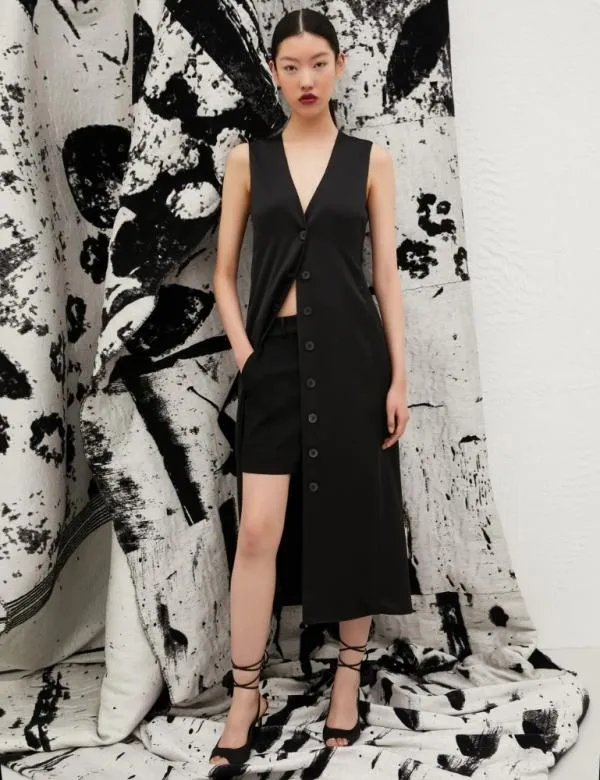 Marella Dresses Women Long Belted Dress Black