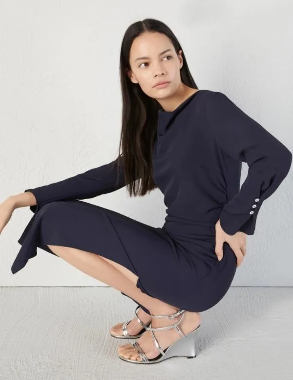 Marella Dresses Women Midi Dress Navy