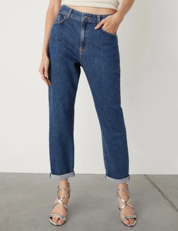 Marella Jeans Women Tomboy Jeans Navy