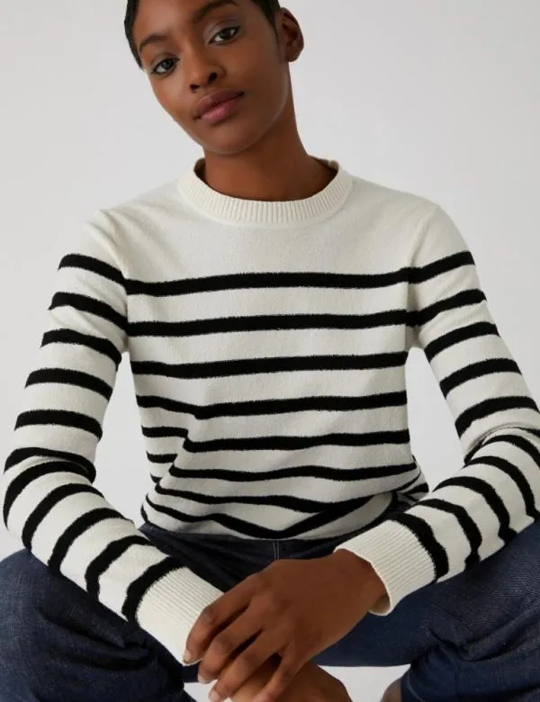 Marella Knitwear Women Cottonblend Sweater White