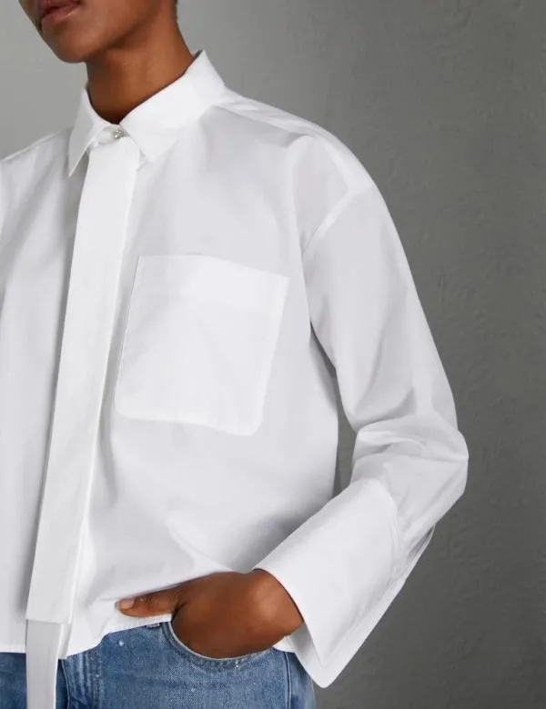 Marella Shirts Women Shirt With Removable Neckerchief White
