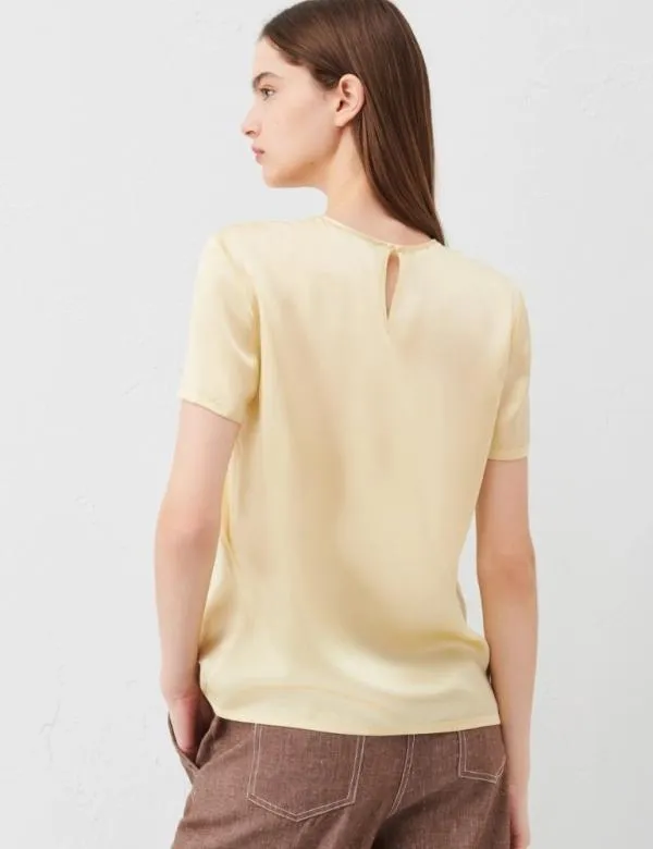 Marella Shirts Women Silk Tblouse Yellow