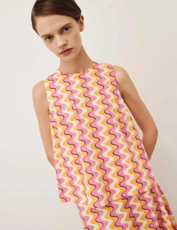 Marella Tops And TShirt Women Flared Top Deep Rose