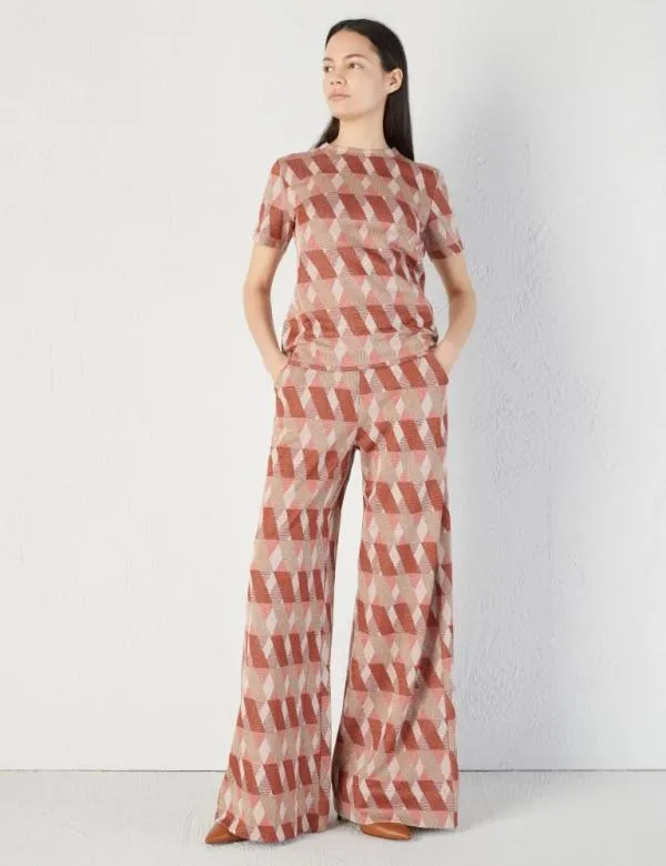 Marella Tops And TShirt Women Jacquard Tshirt Rust