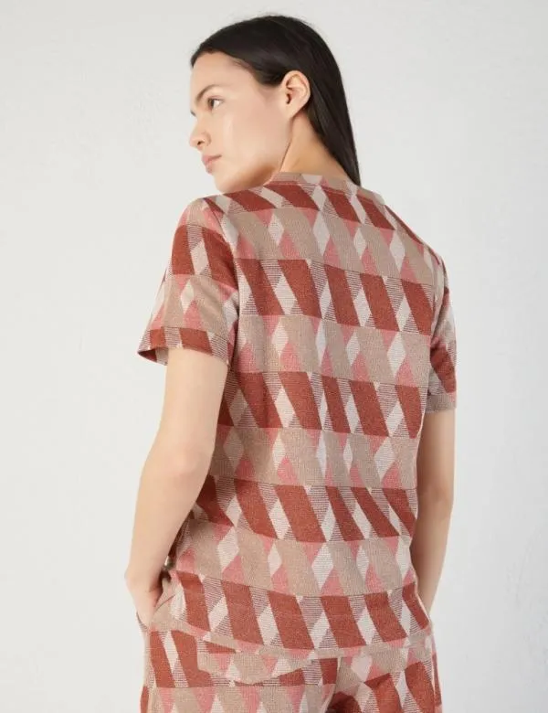 Marella Tops And TShirt Women Jacquard Tshirt Rust