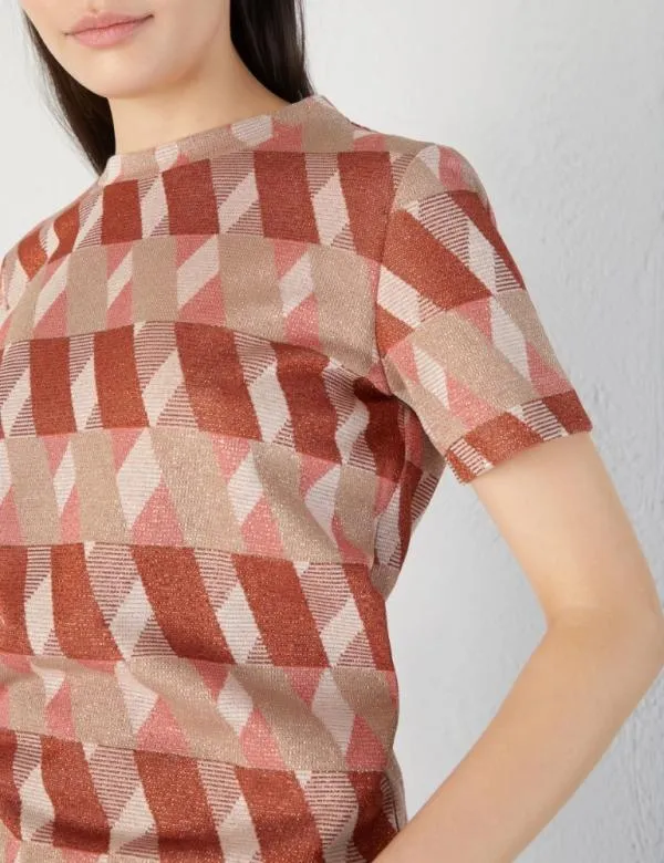 Marella Tops And TShirt Women Jacquard Tshirt Rust