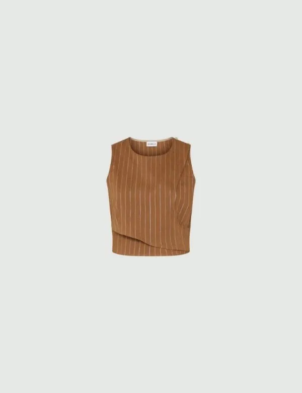 Marella Tops And TShirt Women Linenblend Top Burnt Brown