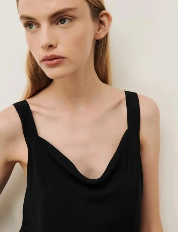 Marella Tops And TShirt Women Lingerielook Top Black