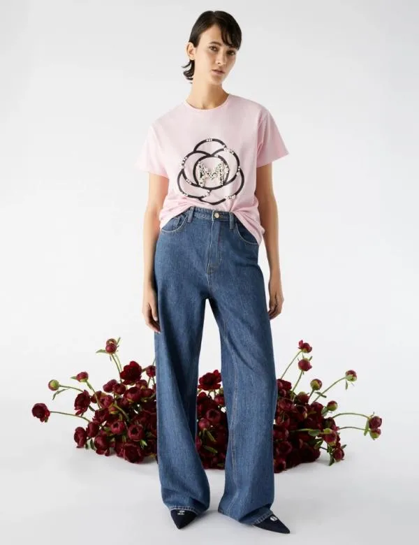 Marella Tops And TShirt Women Logo Tshirt Pink