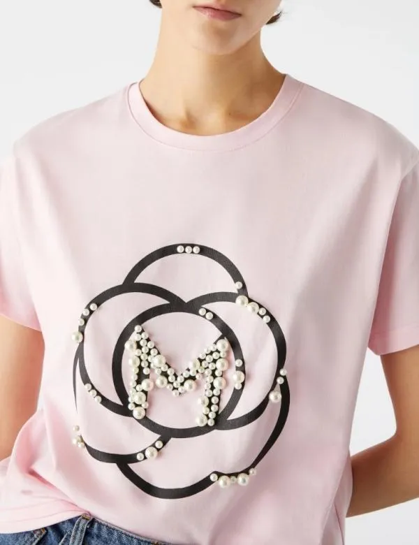 Marella Tops And TShirt Women Logo Tshirt Pink
