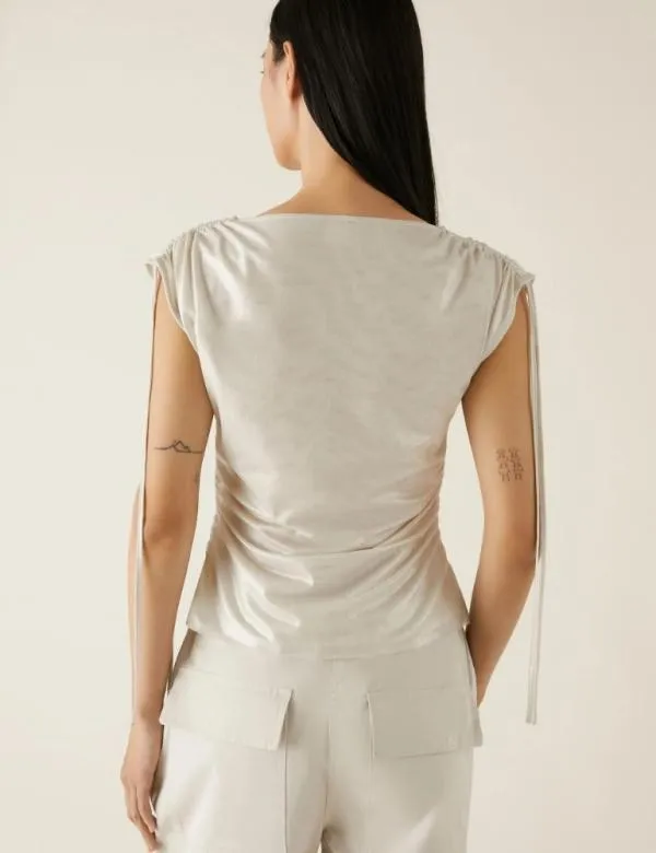 Marella Tops And TShirt Women Tulle Top Wool White