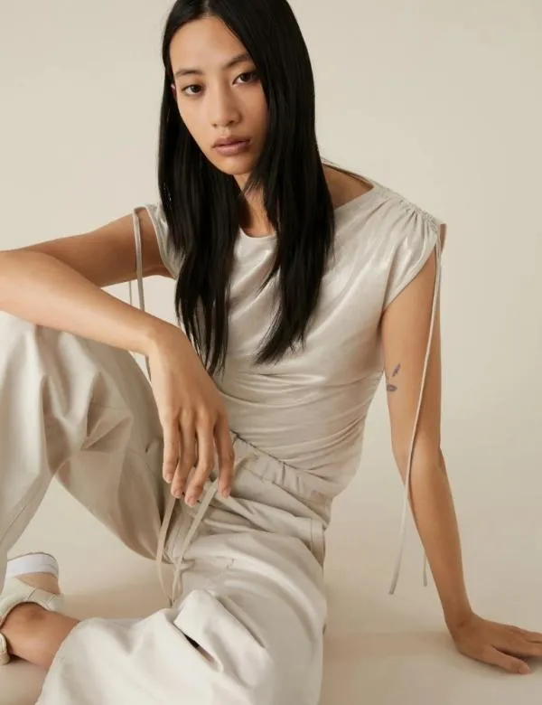 Marella Tops And TShirt Women Tulle Top Wool White