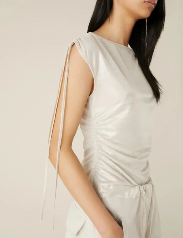 Marella Tops And TShirt Women Tulle Top Wool White