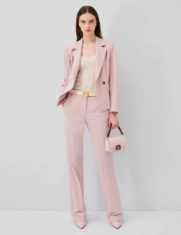 Marella Trousers Women Flared Trousers Pink