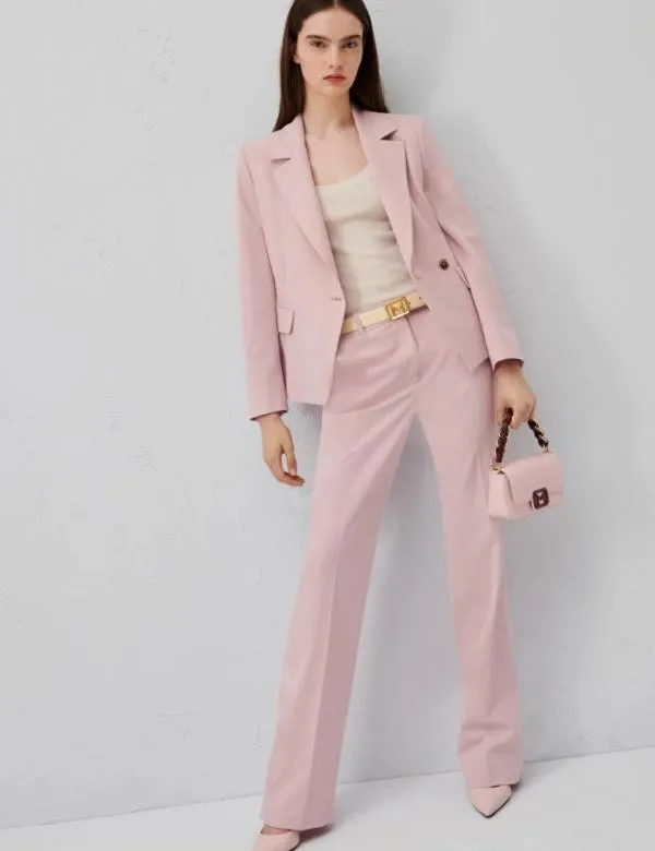 Marella Trousers Women Flared Trousers Pink