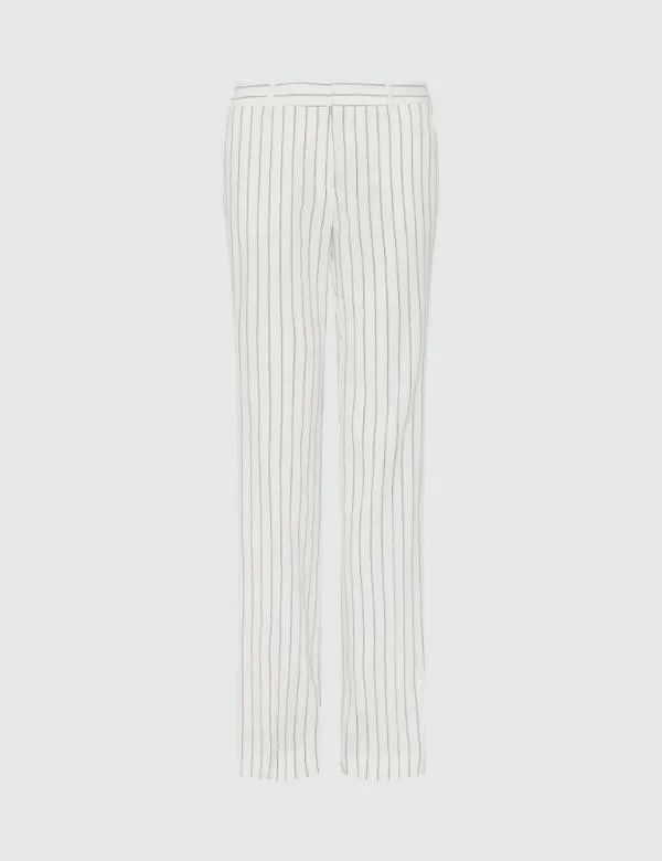 Marella Trousers Women Slim Trousers White