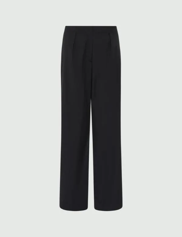 Marella Trousers Women Wideleg Trousers Black