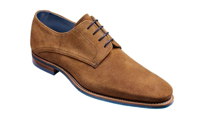 Max 8211 Tan Burnished Suede Men Barker Shoes Mens Derbys
