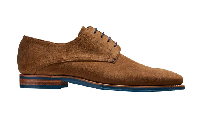 Max 8211 Tan Burnished Suede Men Barker Shoes Mens Derbys