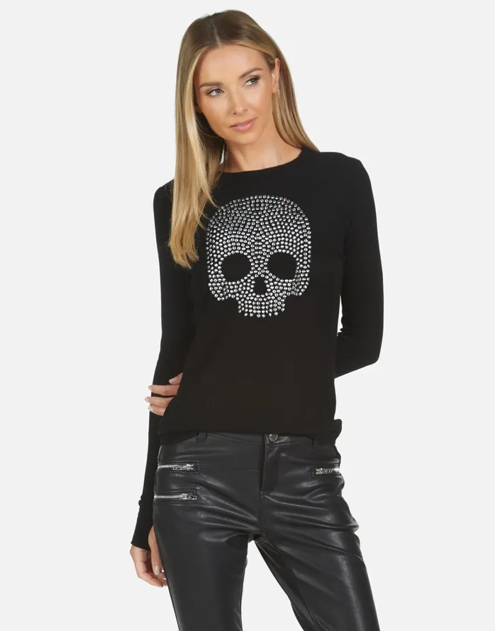 McKinley X Nailhead Skull Black Women039s Lauren Moshi Long Sleeve