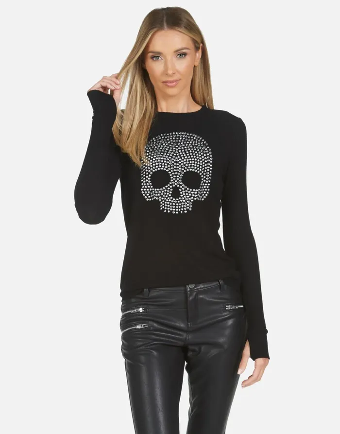 McKinley X Nailhead Skull Black Women039s Lauren Moshi Long Sleeve