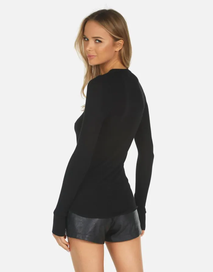 McKinley X Text Happy Face Black Women039s Lauren Moshi Long Sleeve