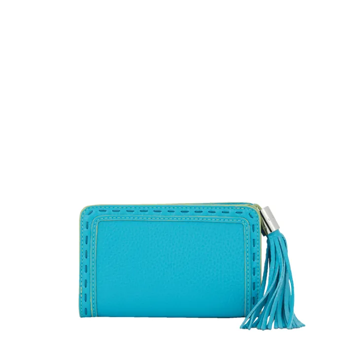 Medium Compact Zip Wallet Ocean Blue Women Lancel Wallet Medium Compact Zip Wallet Ocean Blue Women Lancel Wallet