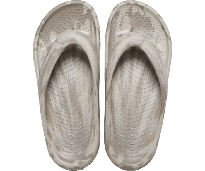 Mellow Marbled Recovery Flip Mushroom Cobblestone Women Crocs FlipFlops