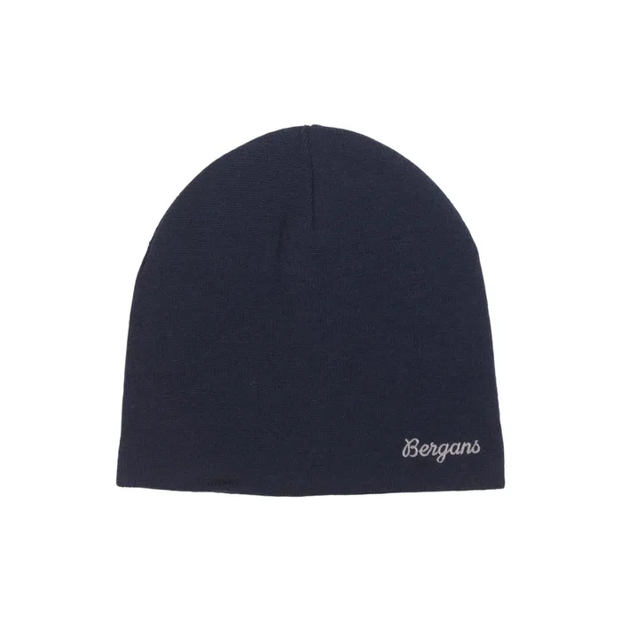 Men Bergans Of Norway Beanies And Caps Allround Mid Warm Merino Beanie Navy Blue