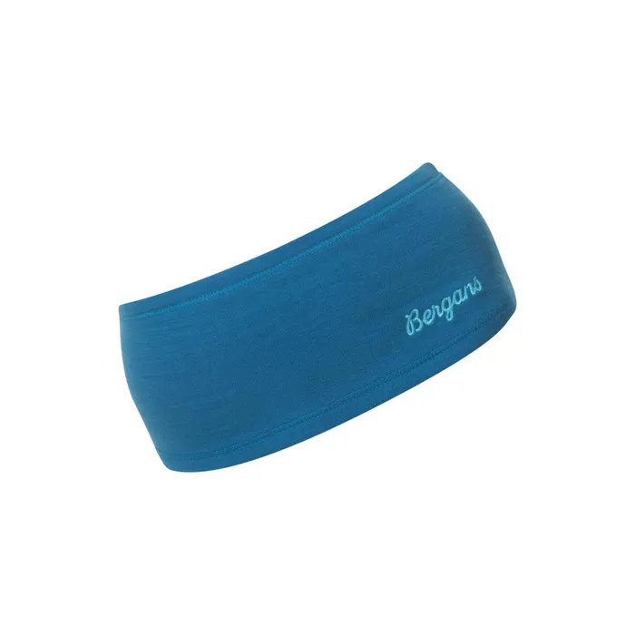 Men Bergans Of Norway Beanies And Caps Merino Tech Headband Dark Aqua Lagoon