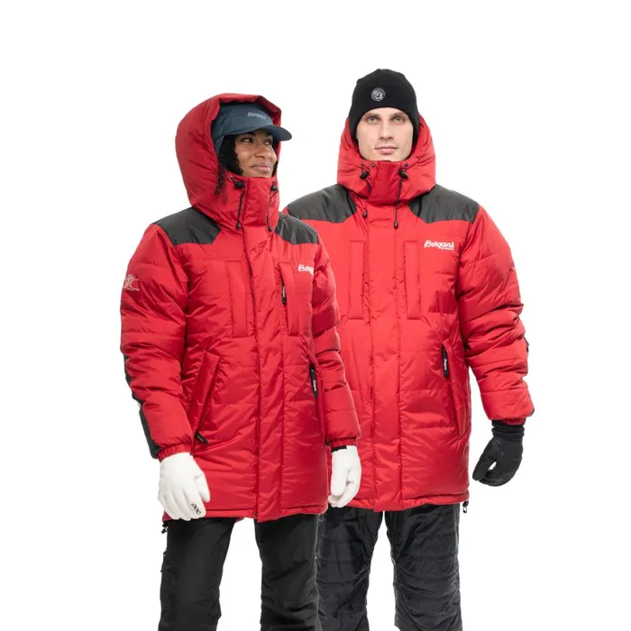 Men Bergans Of Norway Coats And Parkas Expedition Down Unisex Parka Red Black