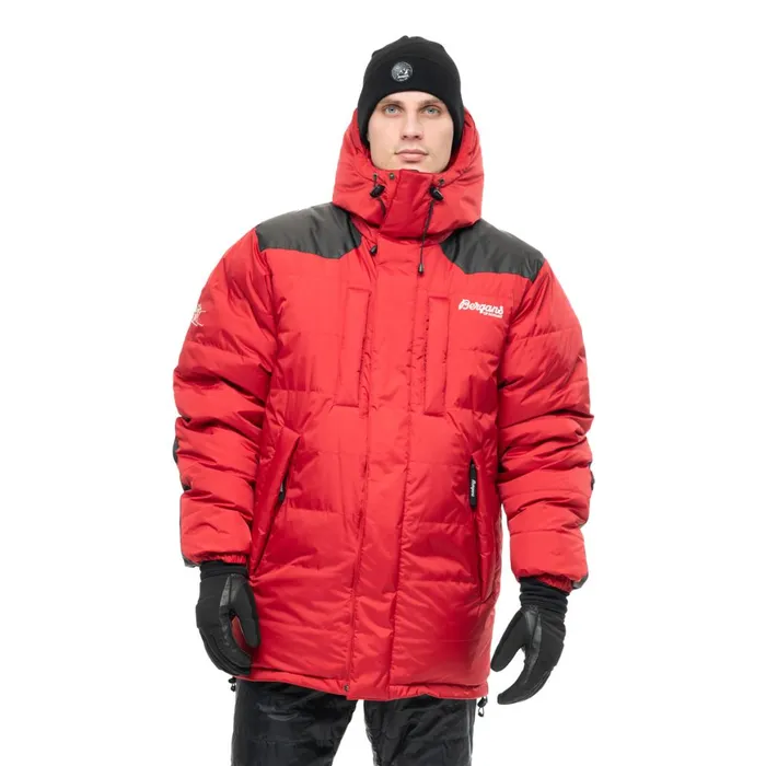 Men Bergans Of Norway Coats And Parkas Expedition Down Unisex Parka Red Black