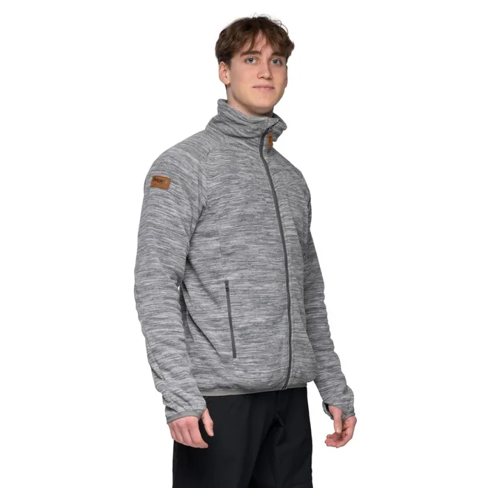 Men Bergans Of Norway Fleece Hareid Fleece Jacket Nohood Aluminium