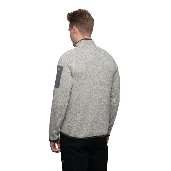 Men Bergans Of Norway Fleece Kamphaug Knitted Jacket Chalk Sand