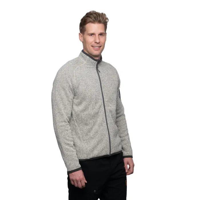 Men Bergans Of Norway Fleece Kamphaug Knitted Jacket Chalk Sand