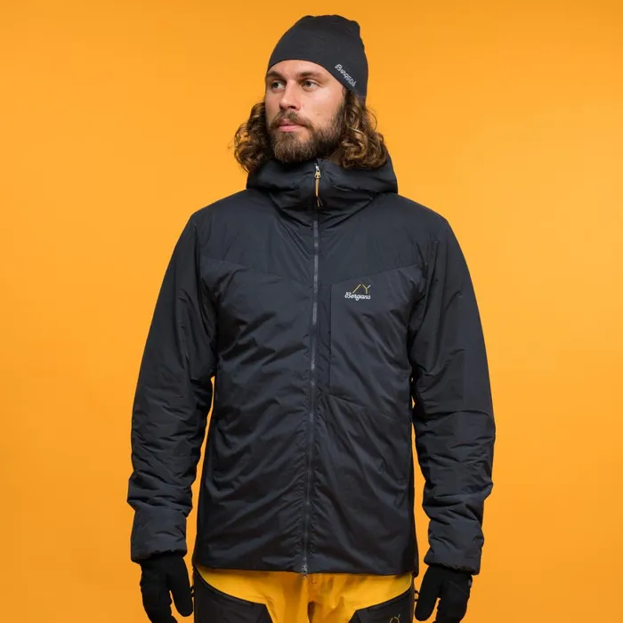 Men Bergans Of Norway Insulated Jackets Y Mountainline Insulated Windbreaker Jacket Dark Shadow Grey
