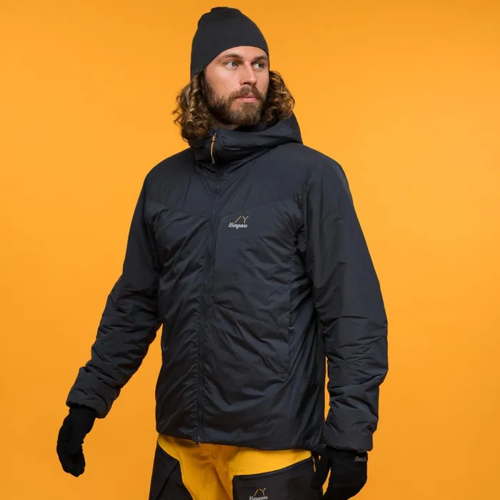 Men Bergans Of Norway Insulated Jackets Y Mountainline Insulated Windbreaker Jacket Dark Shadow Grey