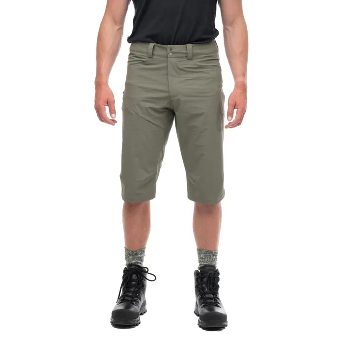 Men Bergans Of Norway Pirate Pants Vandre Light Softshell Long Shorts Green Mud