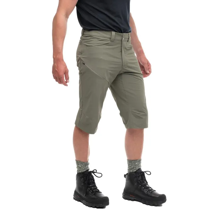 Men Bergans Of Norway Pirate Pants Vandre Light Softshell Long Shorts Green Mud