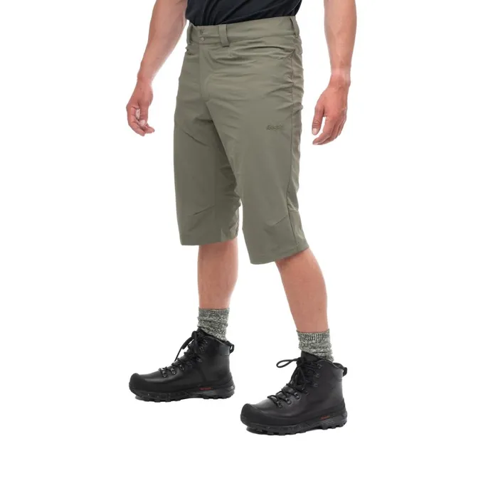Men Bergans Of Norway Pirate Pants Vandre Light Softshell Long Shorts Green Mud
