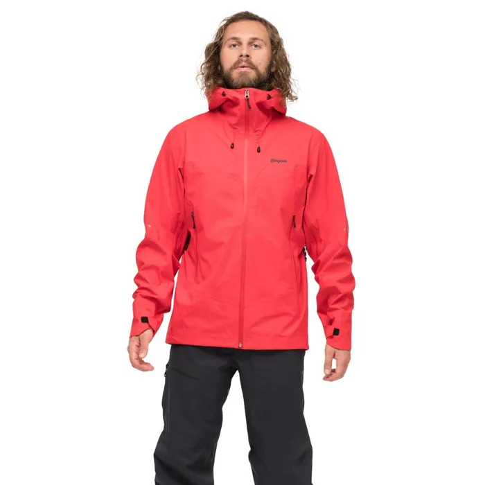 Men Bergans Of Norway Shell Jackets Rabot Allround 3l Shell Jacket Fire Red