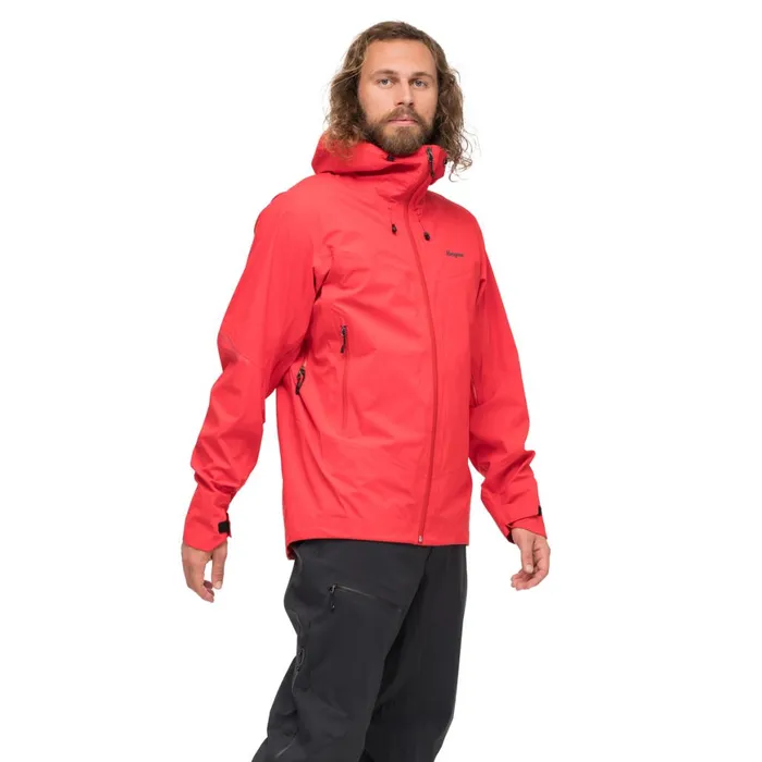 Men Bergans Of Norway Shell Jackets Rabot Allround 3l Shell Jacket Fire Red