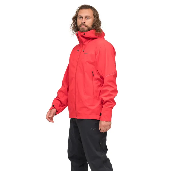 Men Bergans Of Norway Shell Jackets Rabot Allround 3l Shell Jacket Fire Red