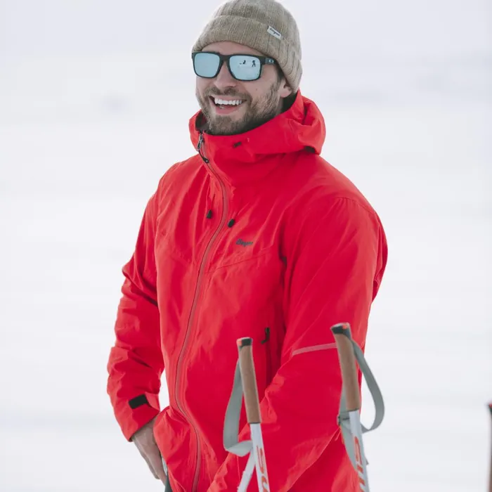 Men Bergans Of Norway Shell Jackets Rabot Allround 3l Shell Jacket Fire Red