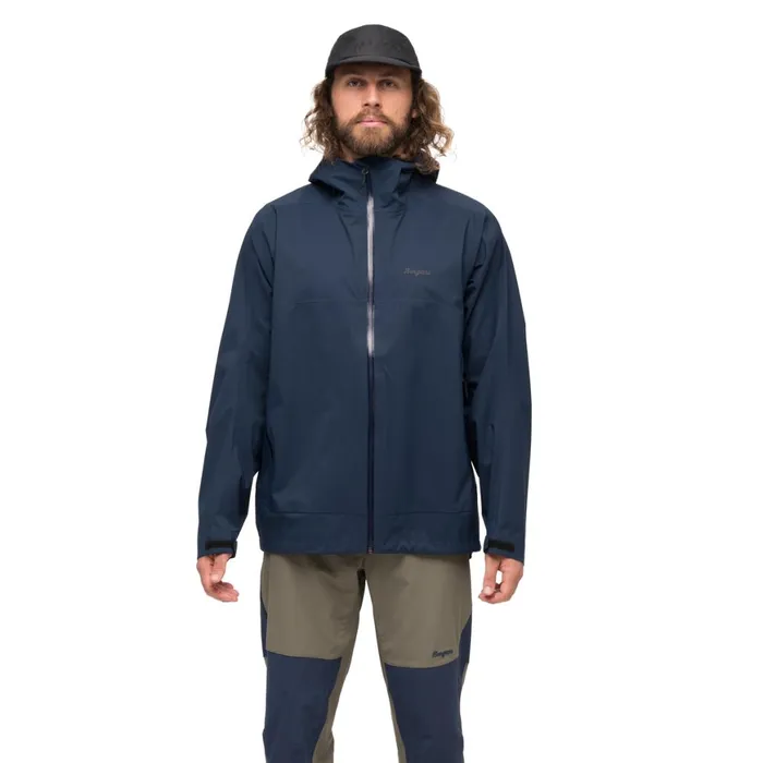 Men Bergans Of Norway Shell Jackets Vaagaa Allround 3l Shell Jacket Navy Blue
