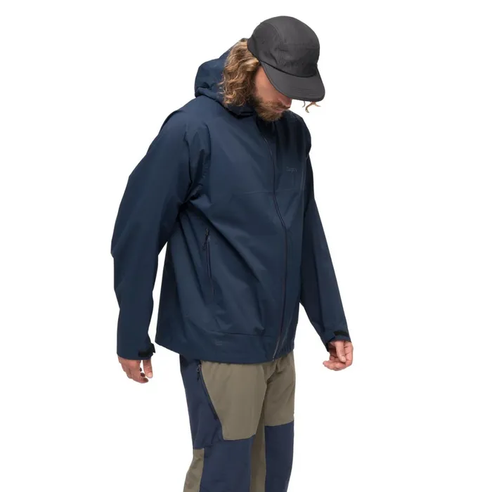 Men Bergans Of Norway Shell Jackets Vaagaa Allround 3l Shell Jacket Navy Blue
