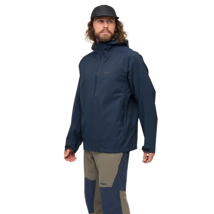 Men Bergans Of Norway Shell Jackets Vaagaa Allround 3l Shell Jacket Navy Blue