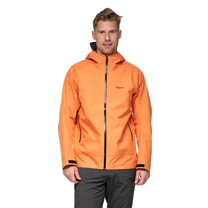 Men Bergans Of Norway Shell Jackets Vaagaa Light 3l Shell Jacket Faded Orange